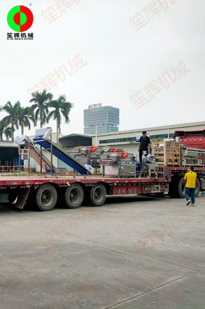 江西葉小姐凈菜加工及根莖加工生產(chǎn)線裝車按時交付客戶！